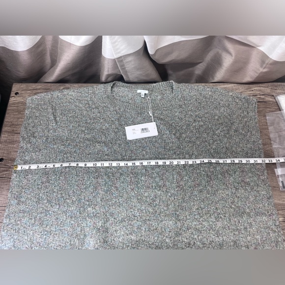 Johnny Was‎ Calme Basket Weave Knit Poncho Sweater Sage Green One Size NWT - Picture 8 of 11